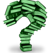 books_question_mark Billedet viser et spørgsmålstegn lavede af bøger. Et symbol på en nysgerrig veganer.